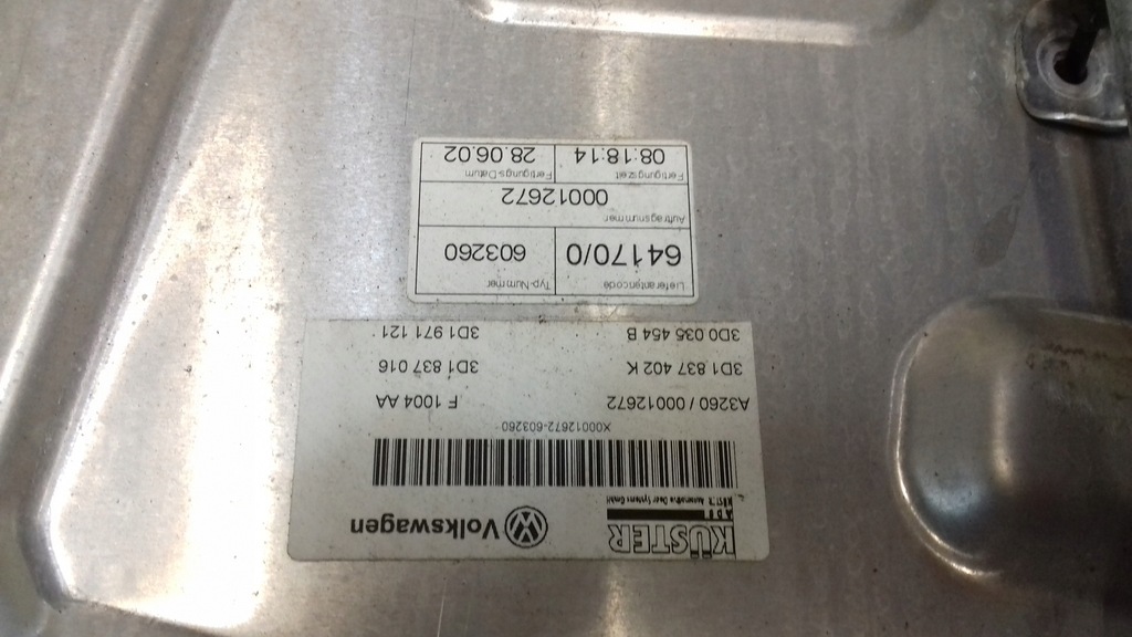 фото №5, Механізм скло правий перед vw phaeton 02-07