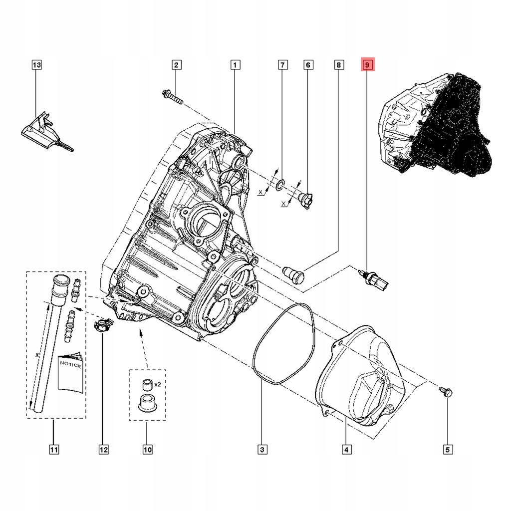 фото №13, Выключатель света заднего вида renault clio ii-iv, laguna i-iii, master ii/ iii,