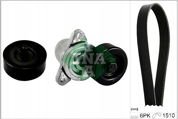 фото №1, Ina набір ремені багаторучейкових з ролики hyundai elantra iii