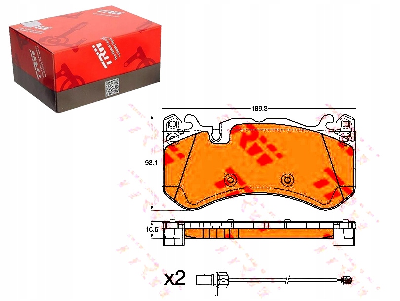 фото №1, Trw gdb1977 набір гальмівних колодок гальмівних, гальма дискові