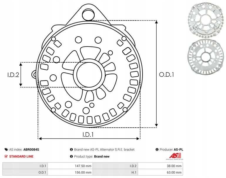 Задні корпус генератора abr0084s bosch as-pl Доставка