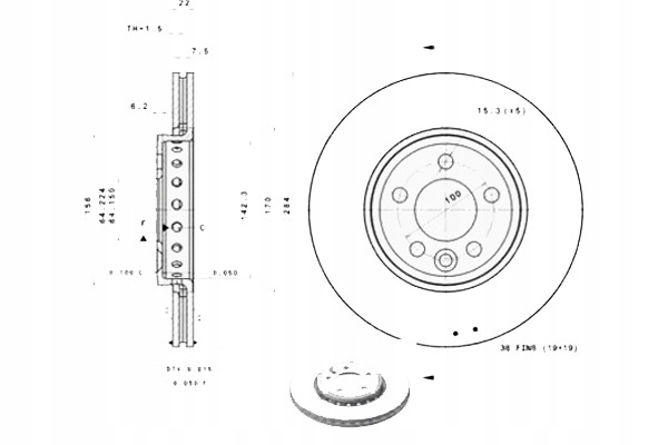 фото №1, Brembo гальмівні диски гальмівні 2szt. mg mg zt mg zt- rove