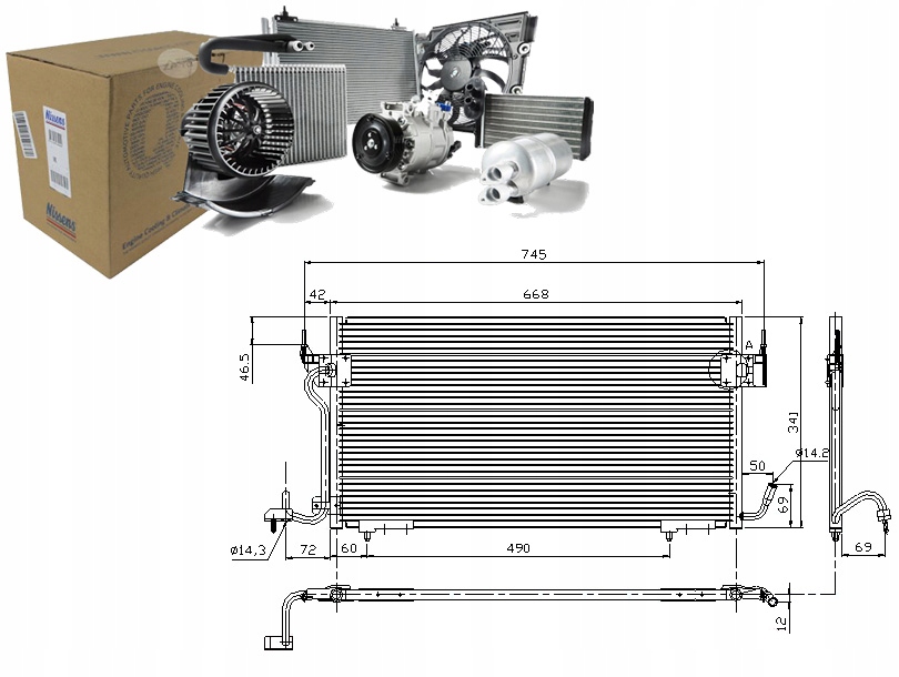 фото №1, Конденсатор кондиціонера citroen berlingo xsara peug