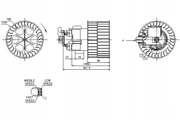 фото №1, Nissens воздуходувка opel calibra a vectra a 1.4-2.5