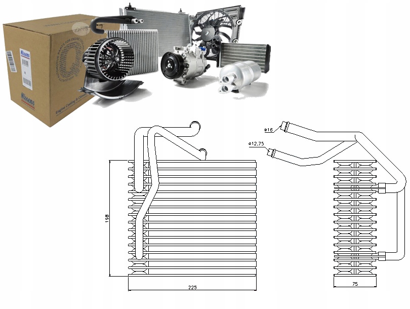 фото №1, Nis92205 випарник кондиціонера citroen berlingo, b