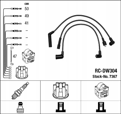 фото №1, Rc-dw304/ngk дроти wys. nap. daewoo 0,8 ngk