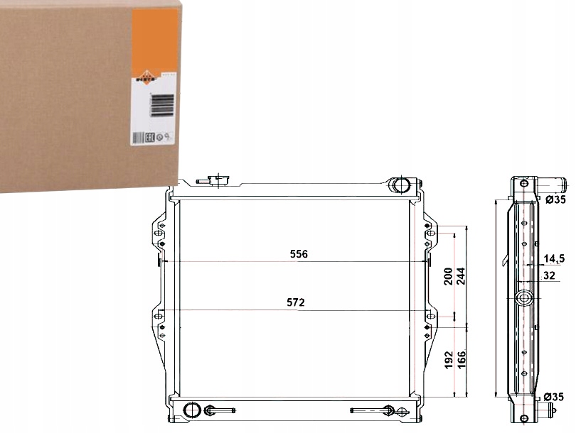 фото №1, Радиатор двигателя toyota 4 runner cressida 2.0/3.0
