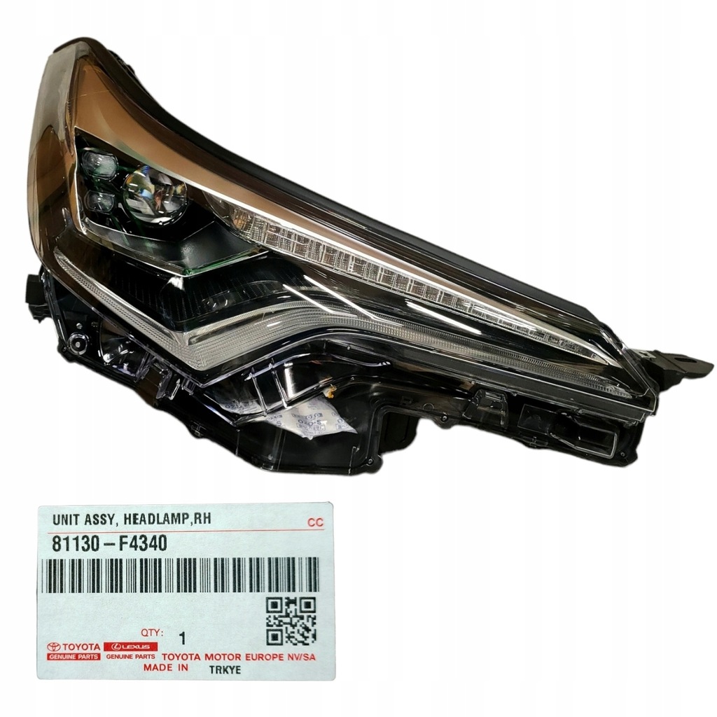 фото №1, Toyota c-hr лампа фара перед правий led 81130f4340 новий оригінал