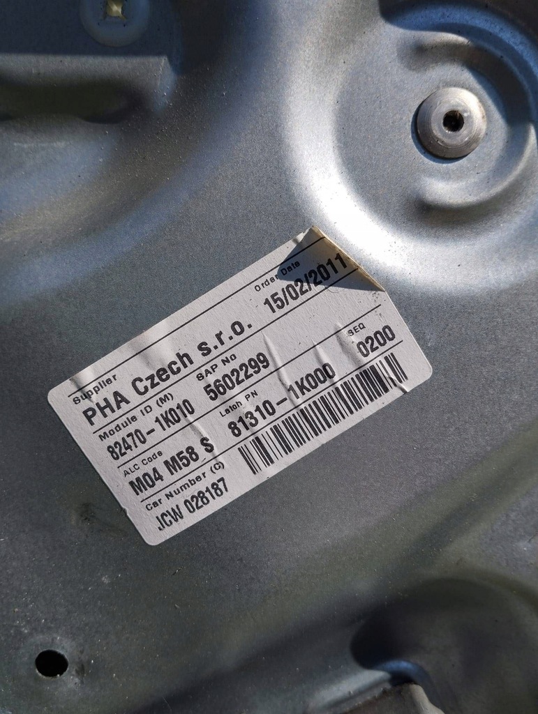 фото №7, Механізм склопідйомник скло лівий перед hyundai ix20 10- 82470-1k010 europa