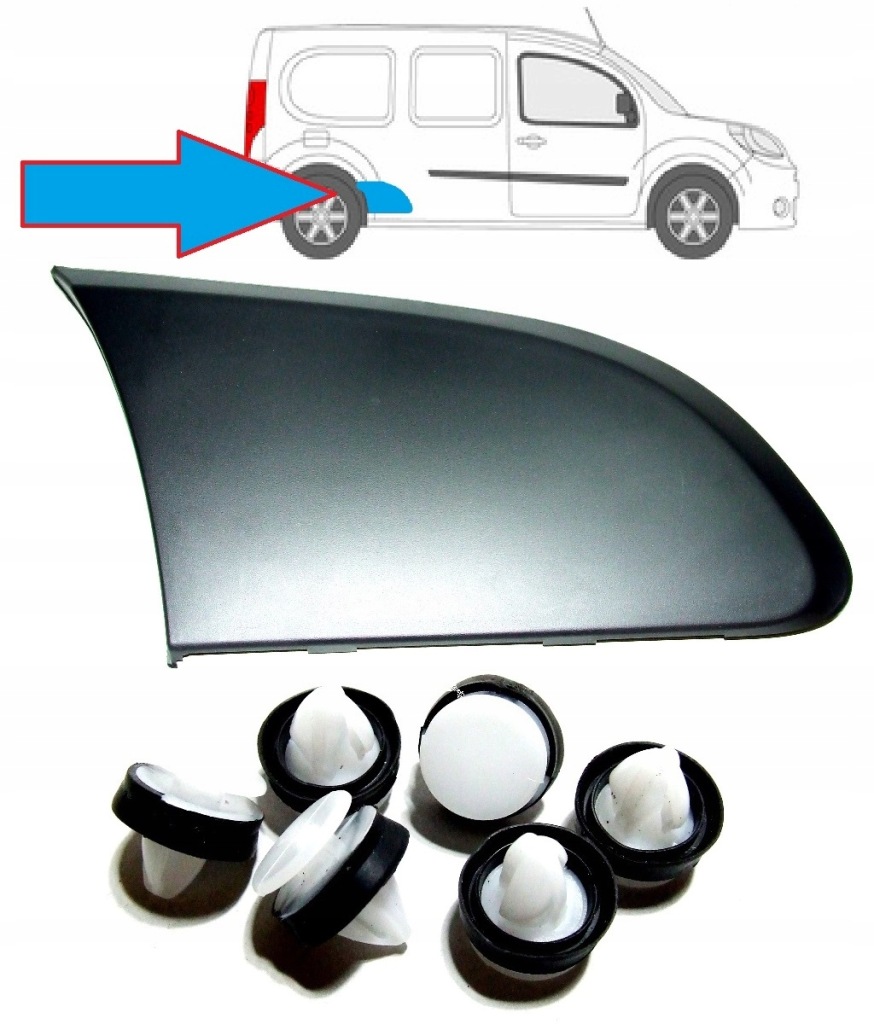 фото №1, Молдинг правая przed колесом bok renault kango express maxi mercedes citan long