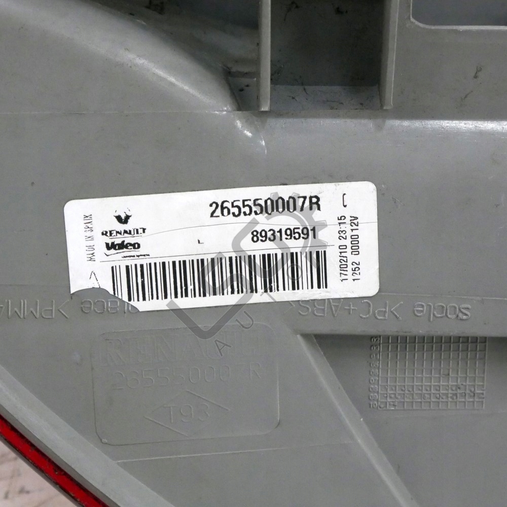 фото №3, Лампа ліва задня renault megane iii хетчбек 265550007r