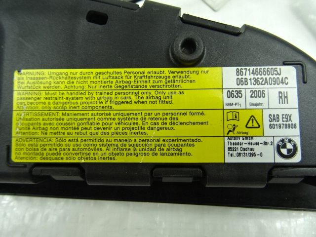 фото №9, Bmw 3 e90 подушка сидіння права подушка безпеки