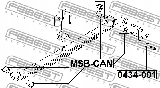 фото №4, Резиновый элемент рессора febest 0434-001