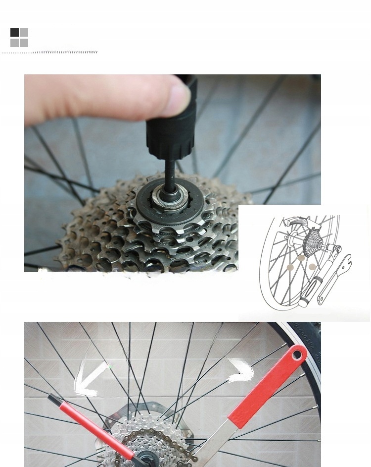 фото №13, Ключ торцевий do колеса маховика roweru знімач do колеса маховика інструмент do ремонту велосипедів з prętem do t