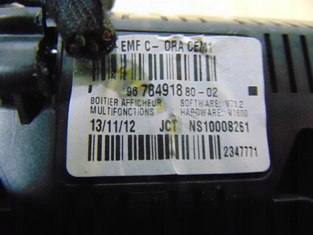 фото №5, Дисплей часы citroen jumpy 9678491880