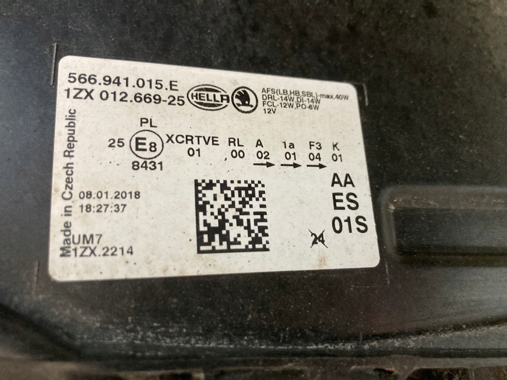 фото №5, Перед бампер капот лампы крылья pas skoda kodiaq lf7y