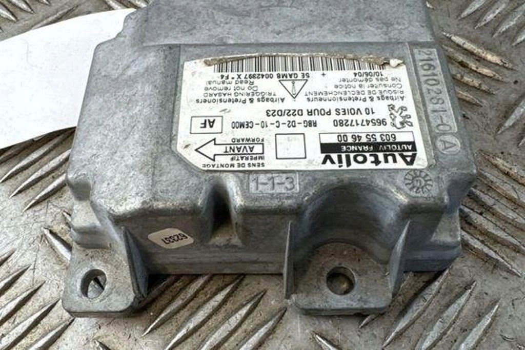фото №8, Модуль подушка безопасности peugeot 306 7b, n3, n5 9654717280 2.0l дизель 51kw 2001