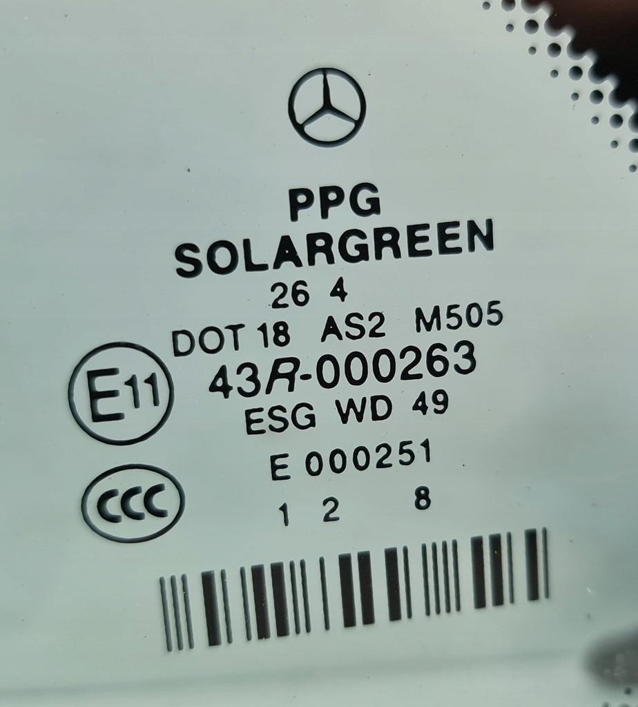 фото №2, Скло кузовна лівий задня mercedes r-kl w251