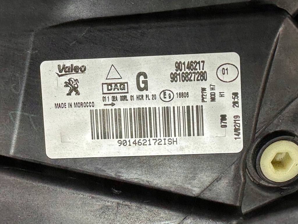 фото №8, Peugeot rifter лампа левая перед передняя h7 линза + led 9816827280