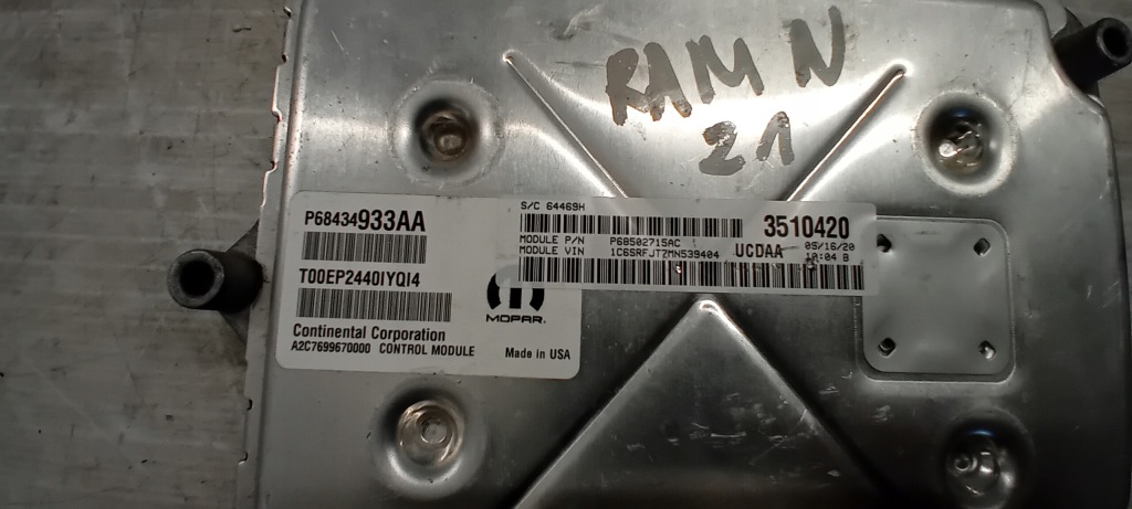 фото №7, Dodge ram 1500 5 v блок управления бортовой компьютер двигателя p68434933aa 19-25r