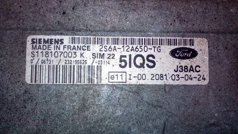 фото №3, Бортовой компьютер s118107003k ford fiesta