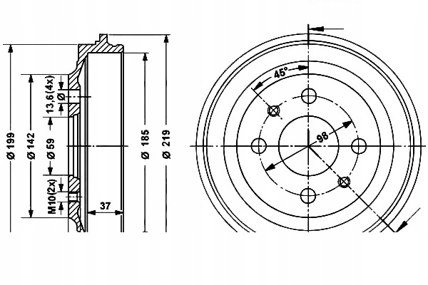 фото №2, Ate тормозные барабаны тормозные abarth ritmo fiat 126 127 cinq