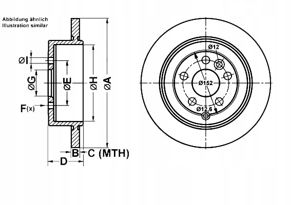 фото №1, Ate гальмівні диски гальмівні 2szt. land rover freelander 2