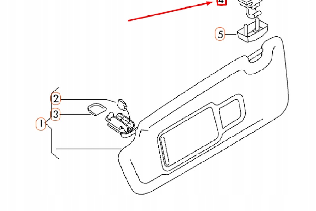 фото №8, Audi a6 c7 фиксатор защита солнцезащитный новый оригинальный 4g0857562a4pk