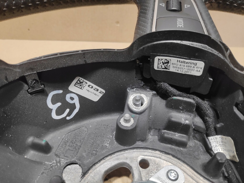 фото №6, Воздуховод мультифункция кожа лепестки переключения s-line audi q5 8r 8p0419091eb