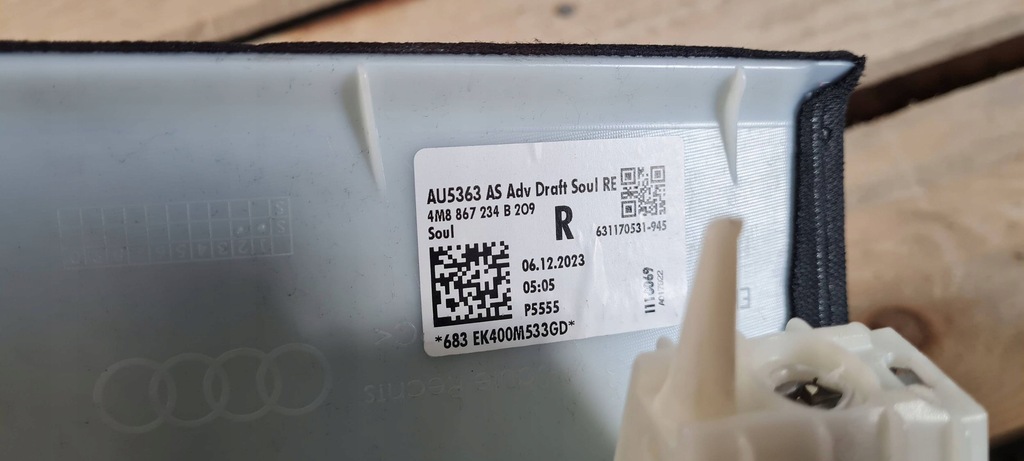 фото №15, Sq8 4m rsq8 q8 захист стійка скло права sline czarna стельовий 4m8867234b