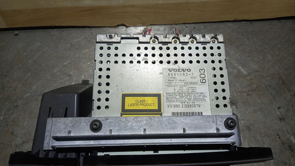 фото №4, Радио hu-603 volvo s60 70 ii 00-04r