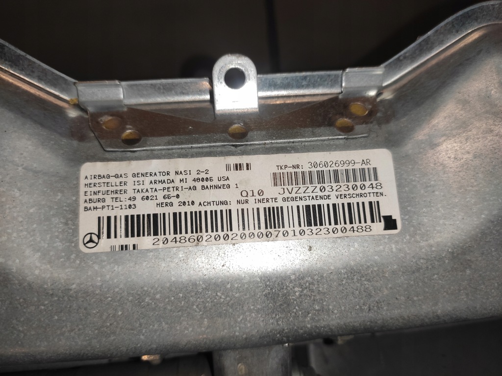 фото №9, Mercedes w204 c-klasa w207 подушка безопасности подушка коленная оригинал исправна