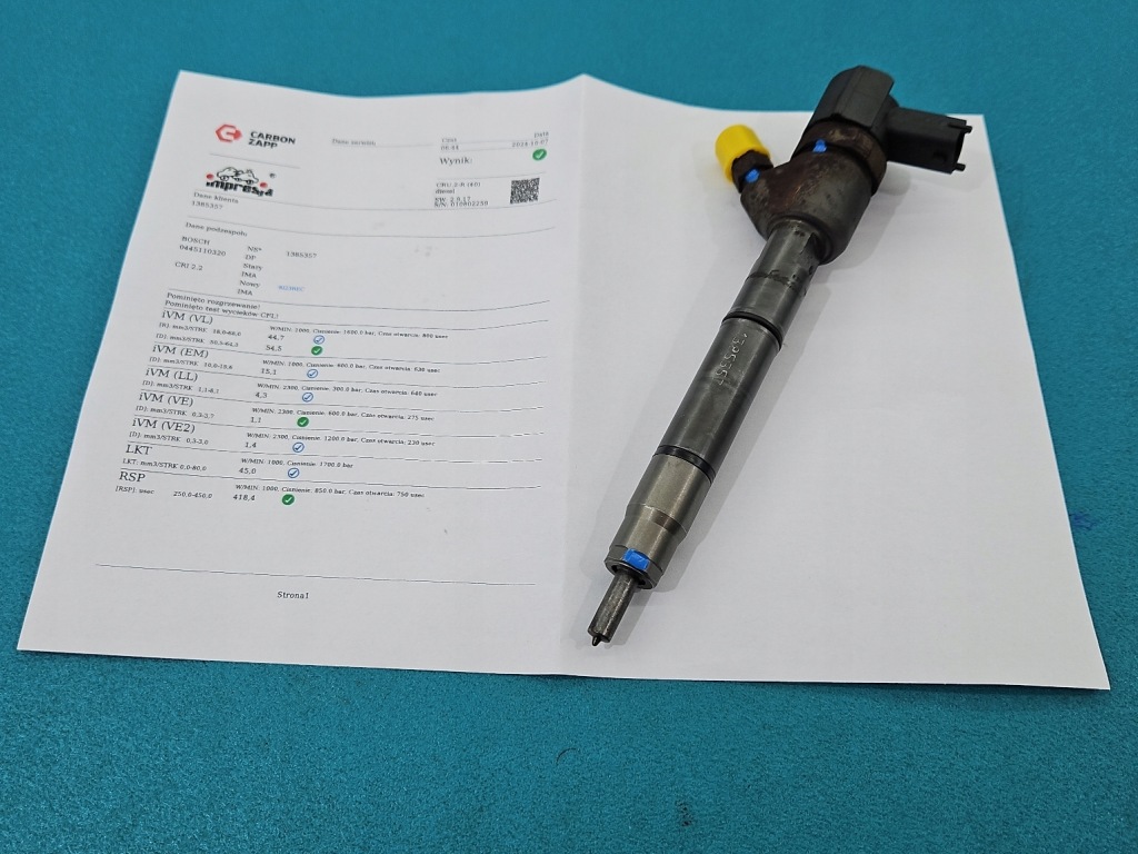 фото №1, Test форсунка kia ceed i 06- 0445110320 1.6 crdi