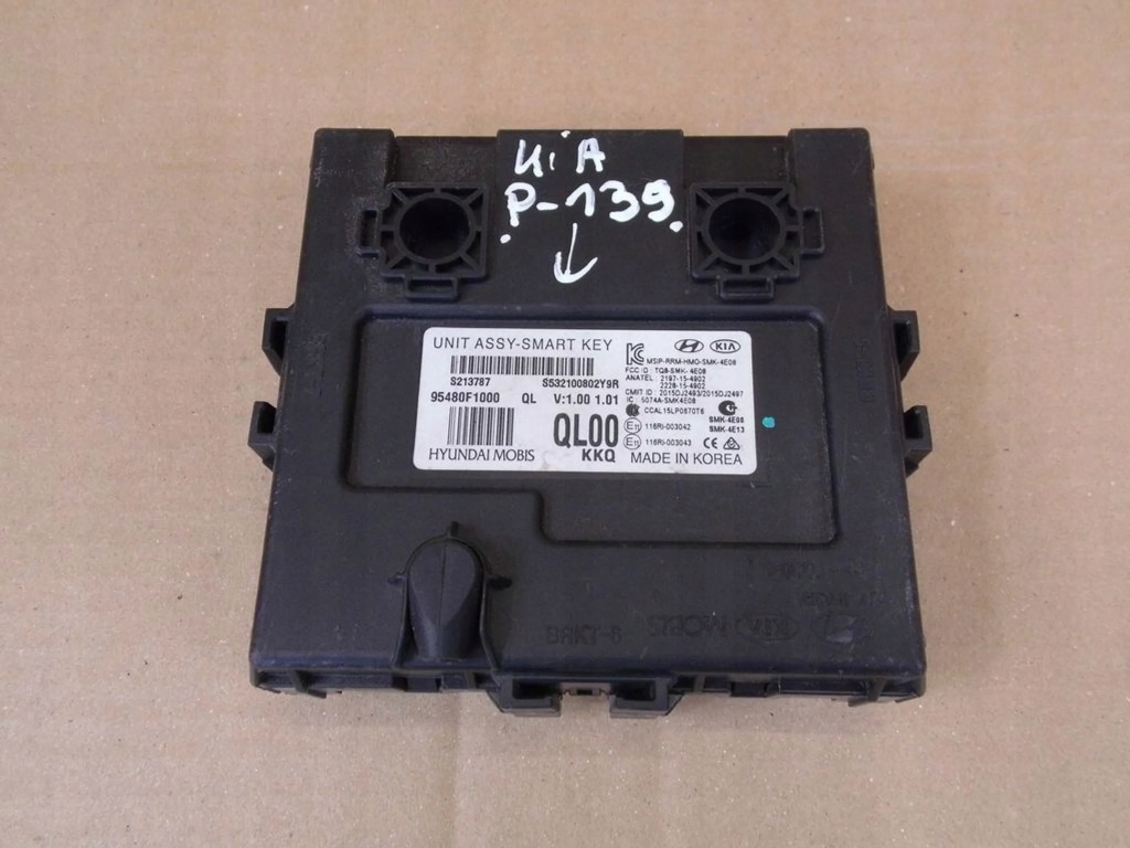 фото №1, Kia sportage iv модуль бортовой компьютер блок управления smartkey 95480f1000