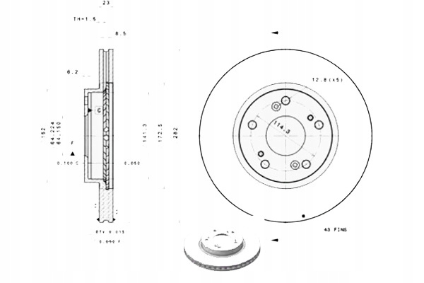 фото №1, Диск гальмівний. honda cr-v ii 02- wen