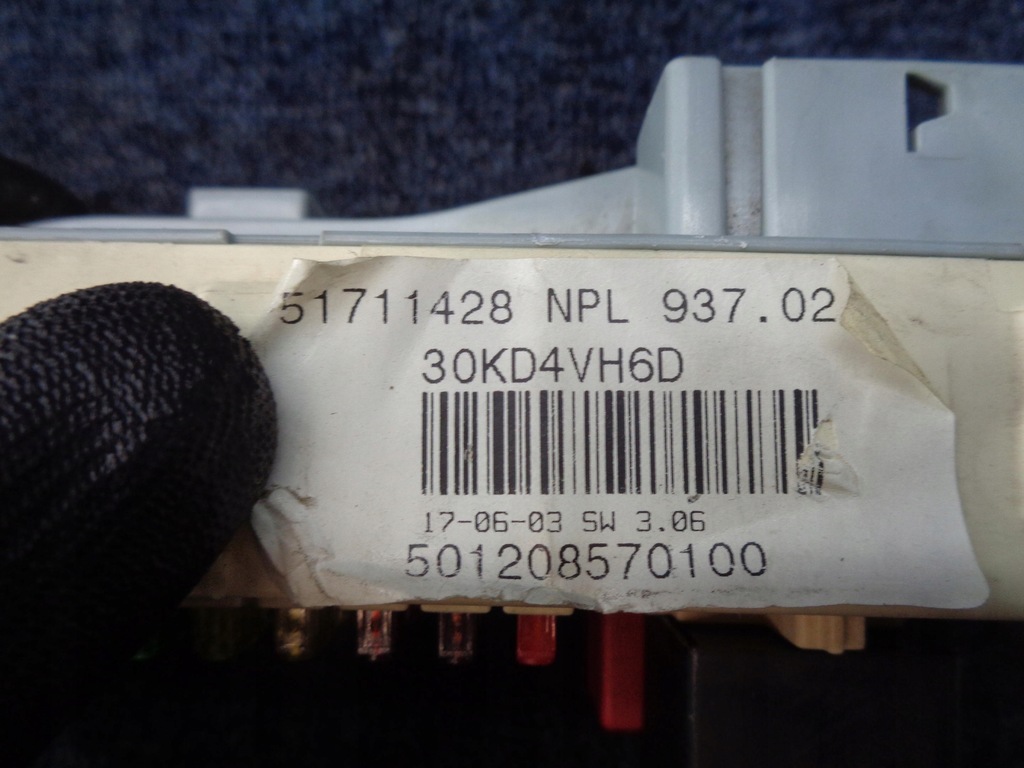 фото №9, Бортовой компьютер замок зажигания bsi 00551807970 0261207727 alfa romeo 147 1.6 16v 105km