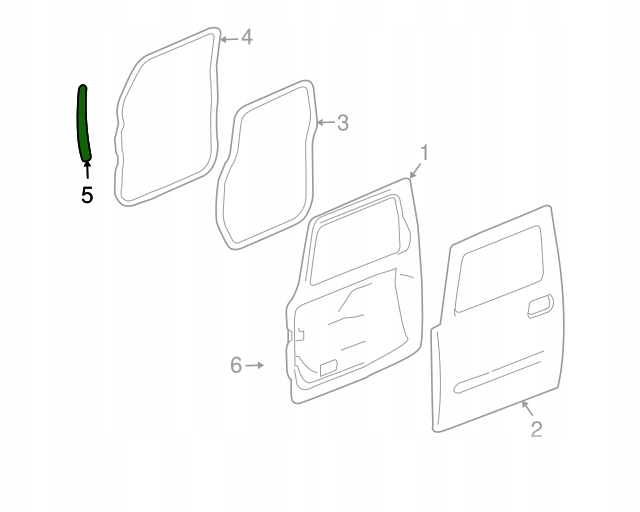 фото №4, Hummer h2 03-09r прокладка стійка двері lh