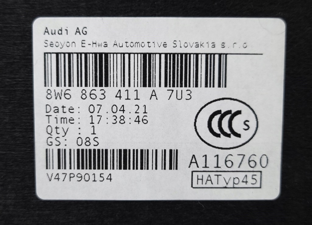 Полка задний  audi a5 8w6 f5 8w6863411a 7u3 с Разборки