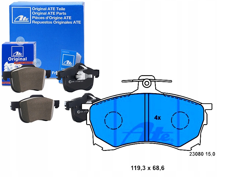 фото №5, Ate гальмівні колодки ham.przod mitsubishi carisma -99