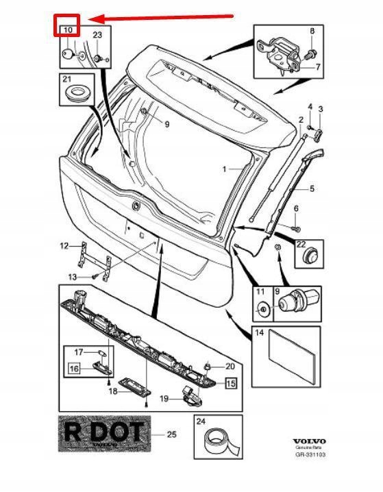 фото №7, Ограничитель заднего бампера volvo xc60 mk1 оригинальный 31217749
