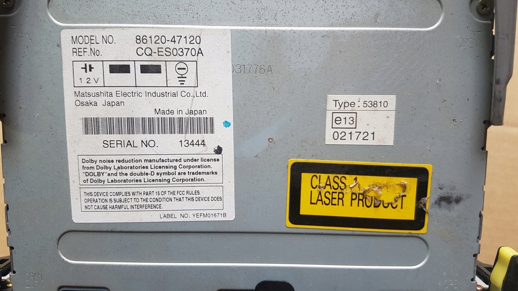 фото №2, Toyota prius ii 03-09 радио