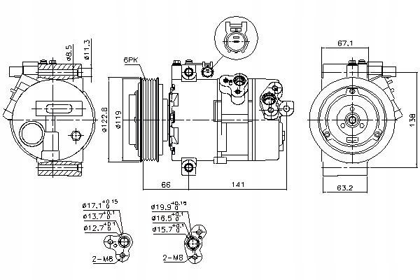 фото №2, Компрессор кондиционера kia sorento ii sorento ii suv 2.0d 2.2d