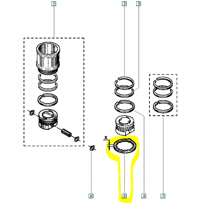 фото №6, Поршень уплотнительный r25 renault safrane 7700260555