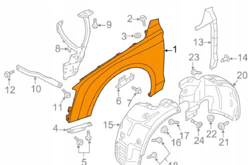фото №7, Audi a8 d4 крила передній лівий 4h0821105b новий оригінальний