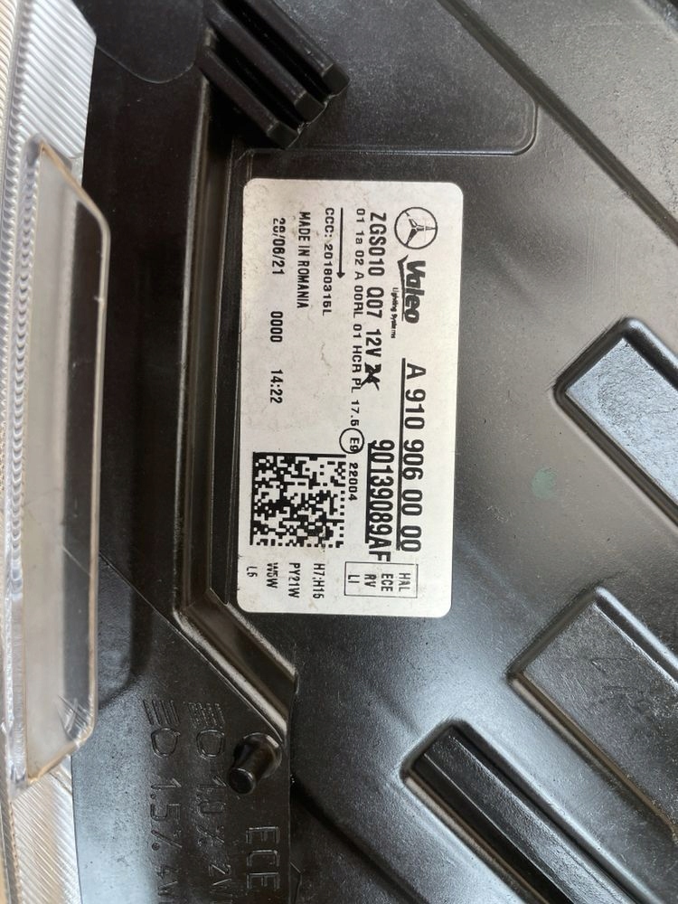 фото №13, Лампа правый перед правая передняя mercedes spritner w907 w910 2018- a9109060