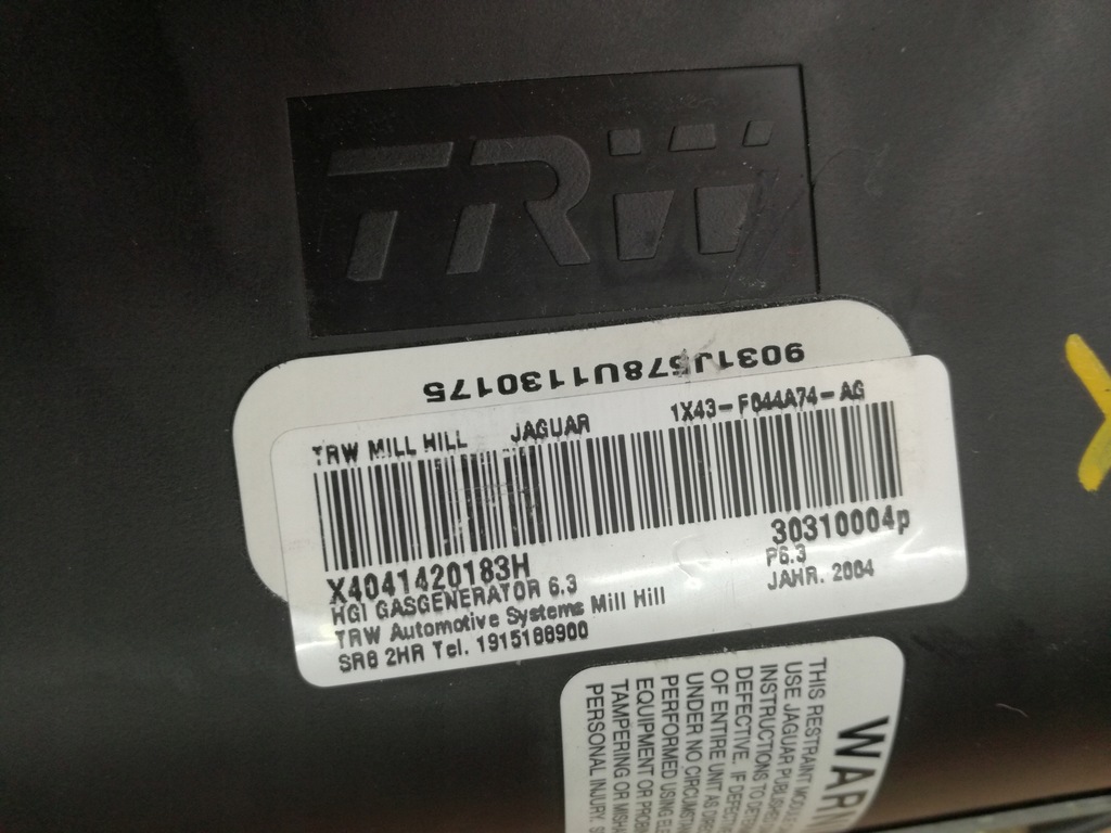 фото №4, Jaguar x-type 2001 - 2009 rok подушка повітряна подушка безпеки пасажира