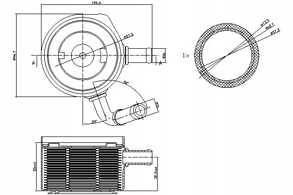 фото №13, Радиатор масла nissens 90669 8200068115
