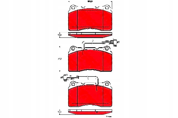 фото №1, Trw гальмівні колодки гальмівні alfa romeo 147 3.2 gta 937
