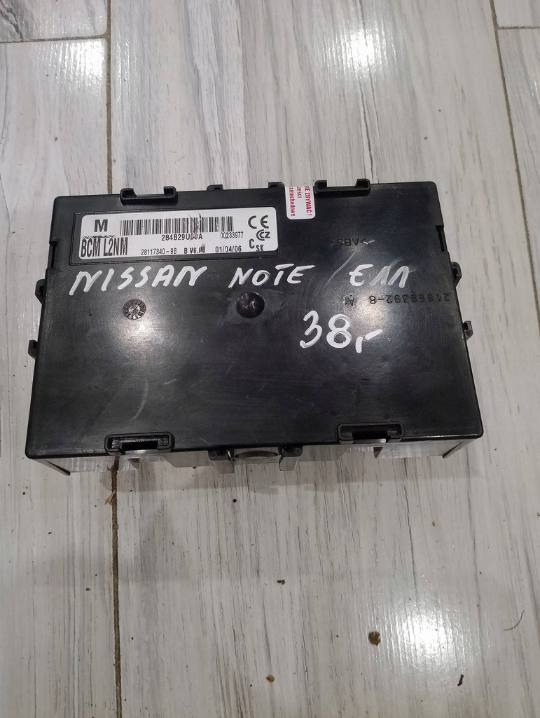 фото №1, Модуль bcm l2nm 284b29u00a 28117340-9b nissan note e11