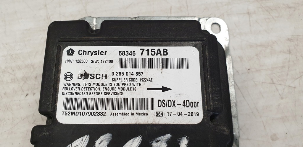 фото №7, Dodge ram 1500 iv датчик модуль блок управления подушек подушка безопасности демонтаж 13-19r